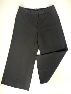 White House Black Market Black Ankle-Length Wide-Leg Trousers Size 4R